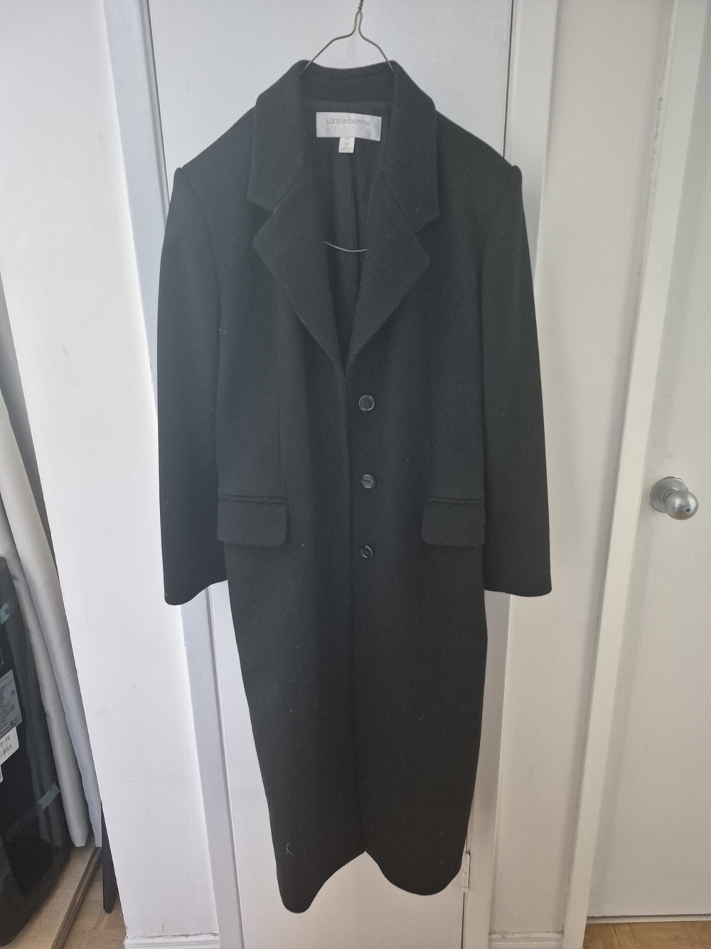 Liz Claiborne Black Wool Coat